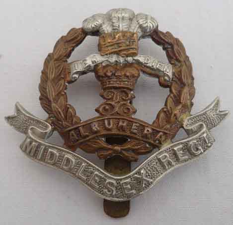 middlesex regiment cap badge